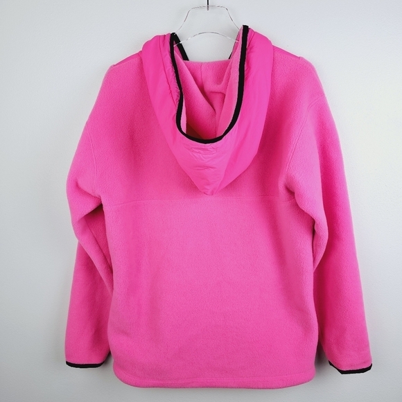 PINK Victoria's Secret Pink 1/4 Zip Hooded Fleece Sweatshirt, size Medium - Picture 2 of 10